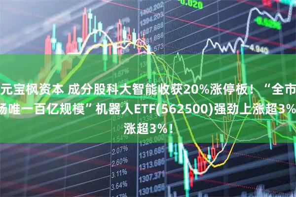 元宝枫资本 成分股科大智能收获20%涨停板！“全市场唯一百亿规模”机器人ETF(562500)强劲上涨超3%！